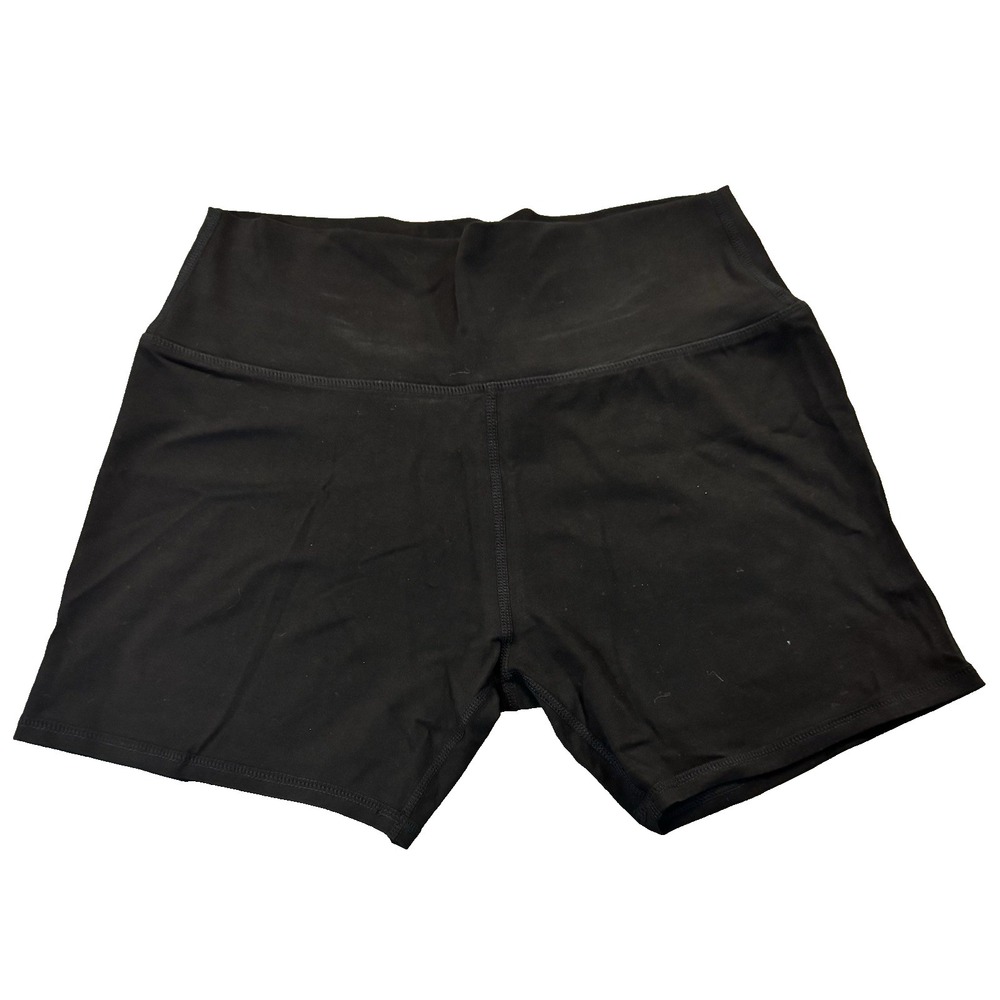 I Love SIA High Waisted Yoga Shorts Women's Size XL Black Pilates Workout